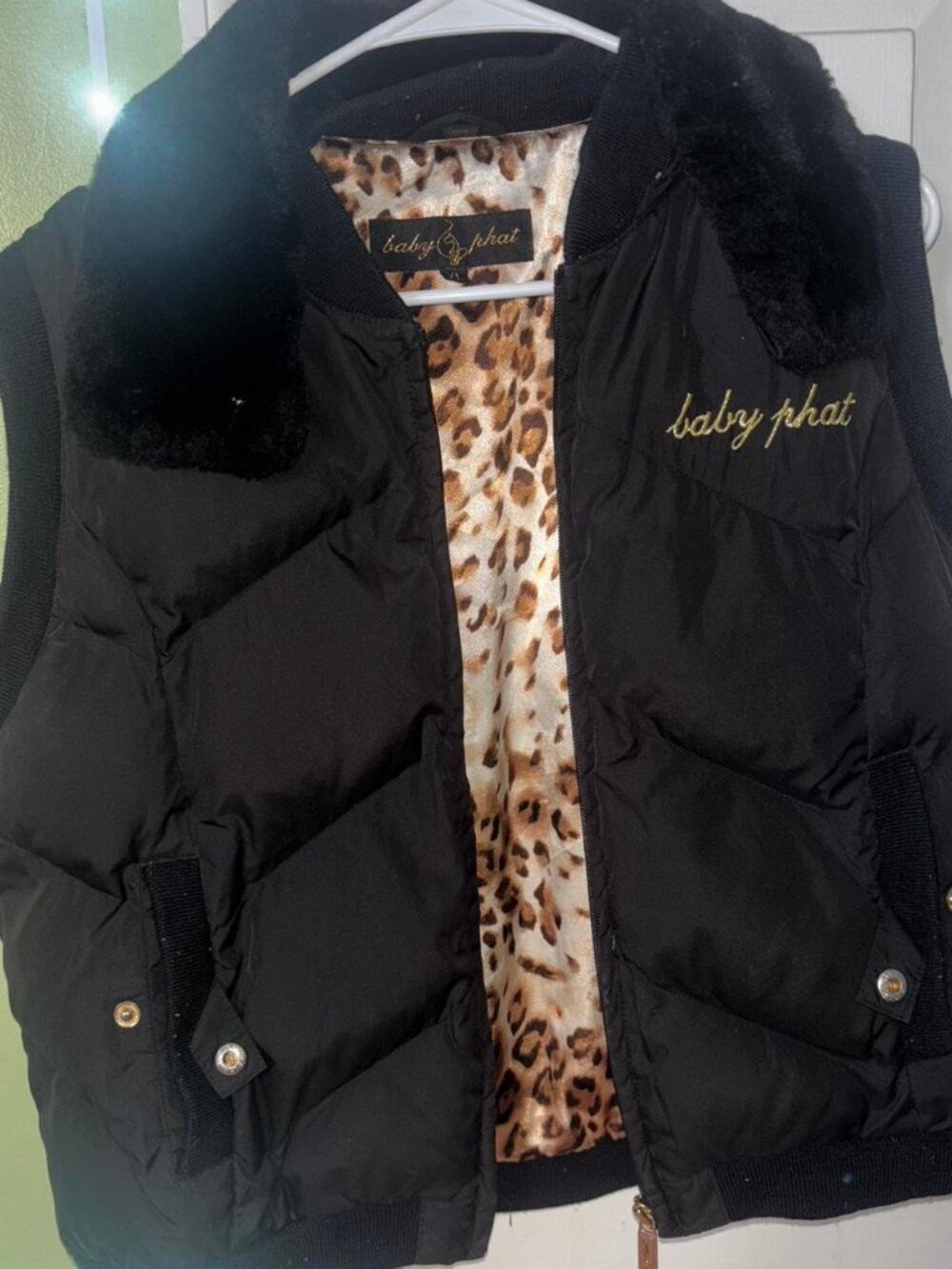 Baby Phat Women's Black Gilet